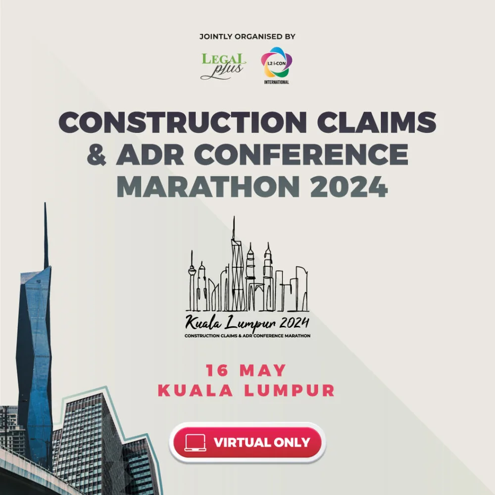 Event banner for Construction Claims and ADR Conference Marathon 2024.