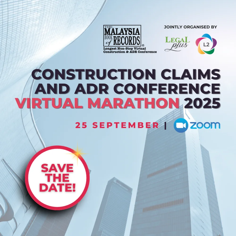 Event banner for Construction Claims and ADR Conference Virtual Marathon 2025.