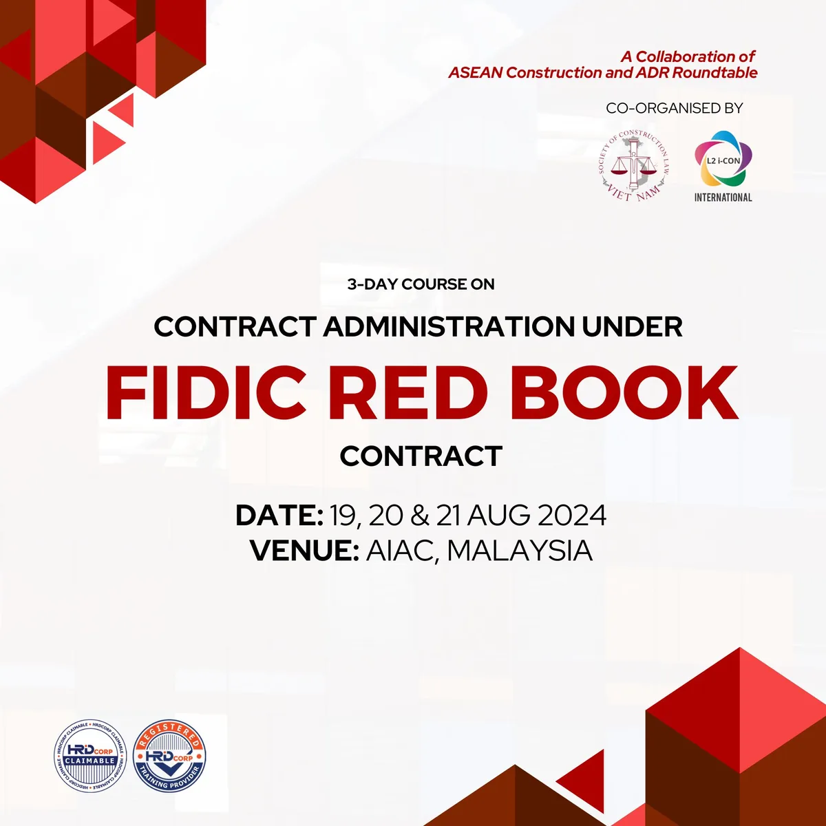 Poster for Contract Administration Under FIDIC Red Book Contract.