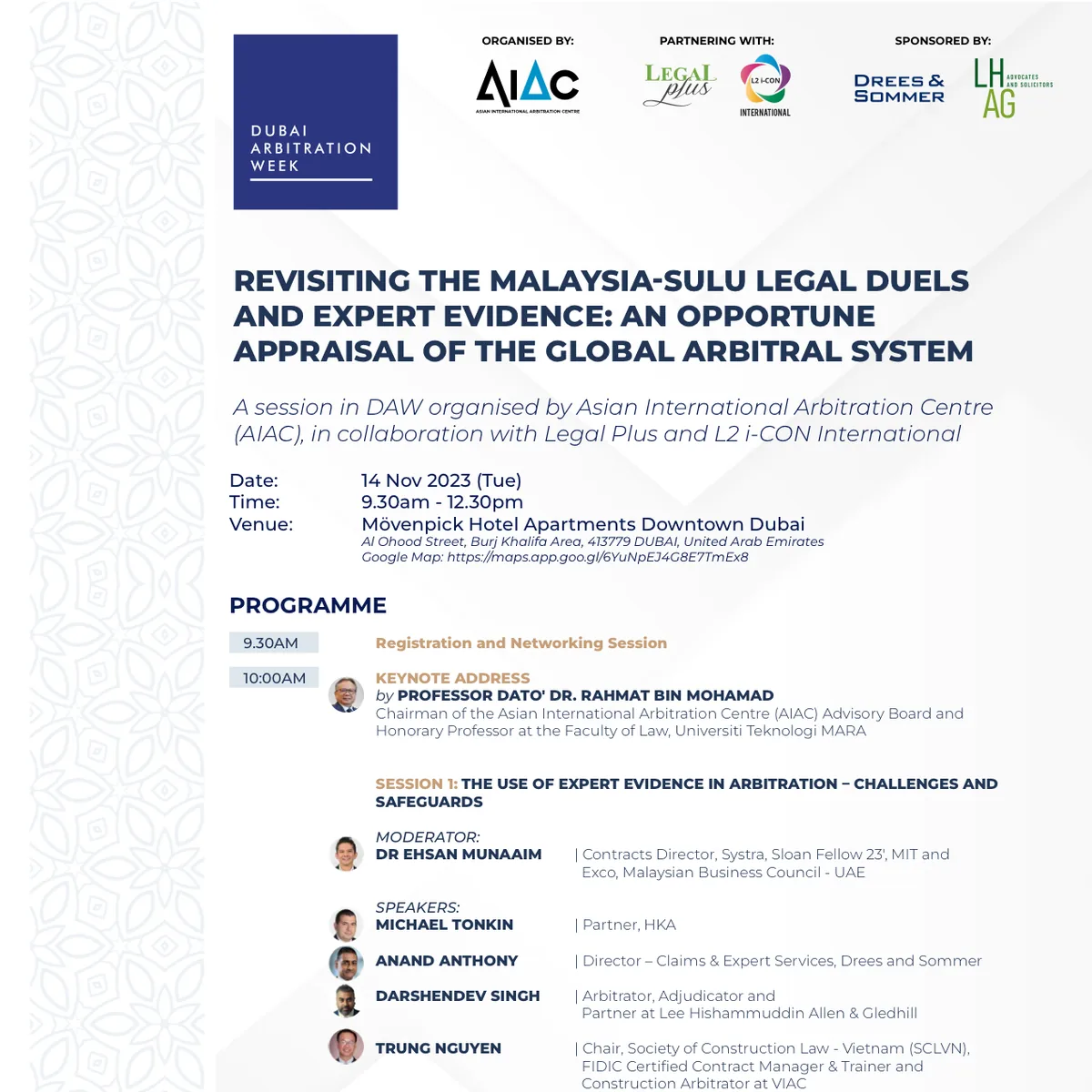 Poster for Revisiting the Malaysia-Sulu Legal Duels and Expert Evidence.