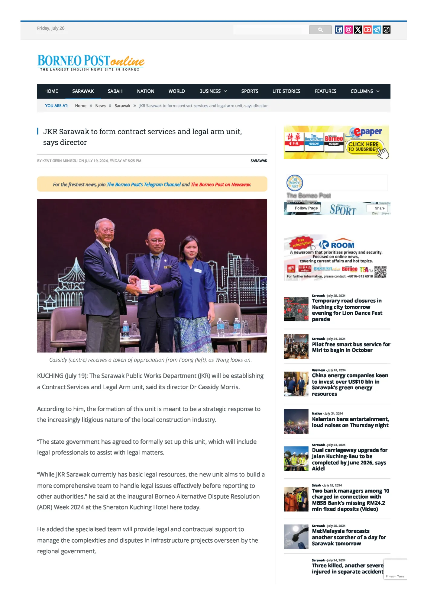 Photograph from Construction Claims and ADR Conference Sabah and Sarawak 2024, 5 of 186